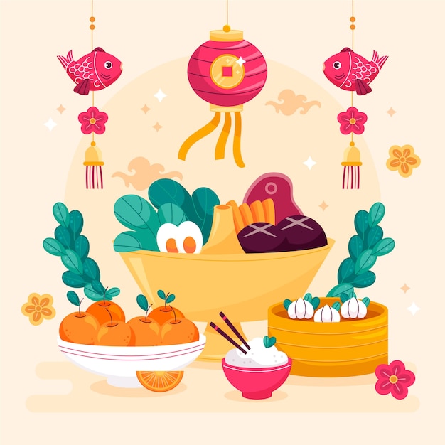 Vector illustration for chinese new year festival celebration