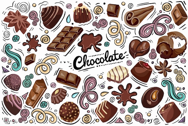 Illustration chocolate circle design High quality illustration