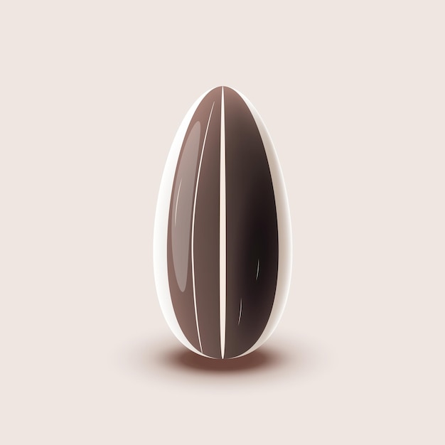 Illustration of a chocolate easter egg on a white background