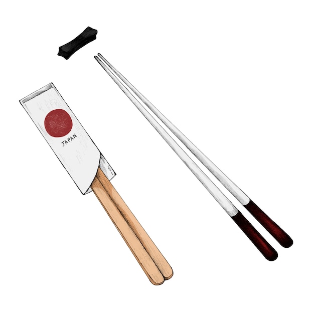 Illustration of chopsticks