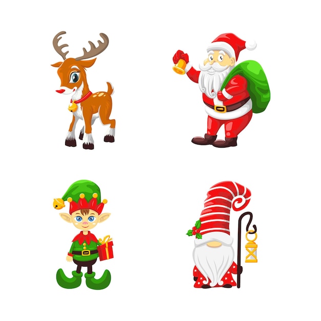 Illustration of christmas character masot vector design