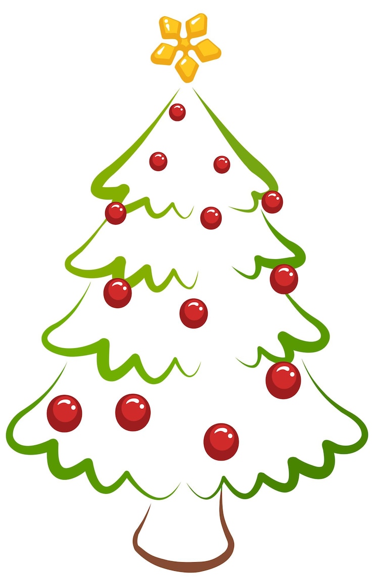 वेक्टर illustration of christmas tree with gifts holiday christmas