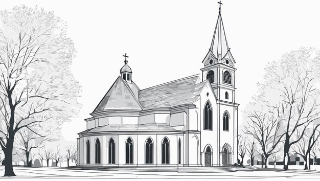 Illustration of a church