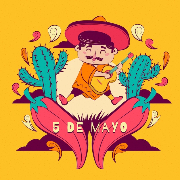 Vector illustration for cinco de mayo celebration