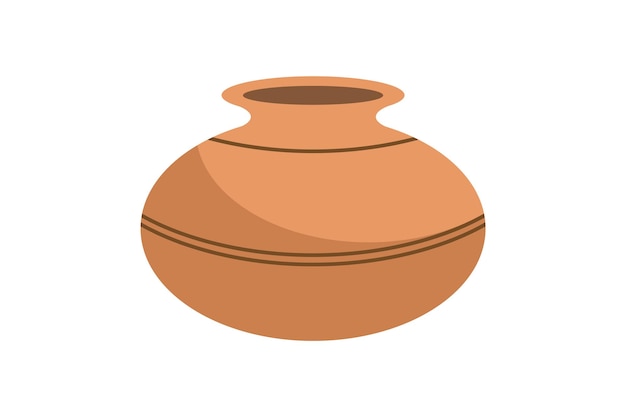 An illustration of a clay pot