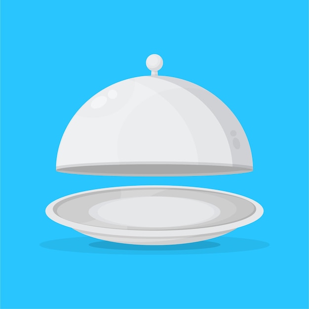 Vector illustration of a cloche restaurant icon