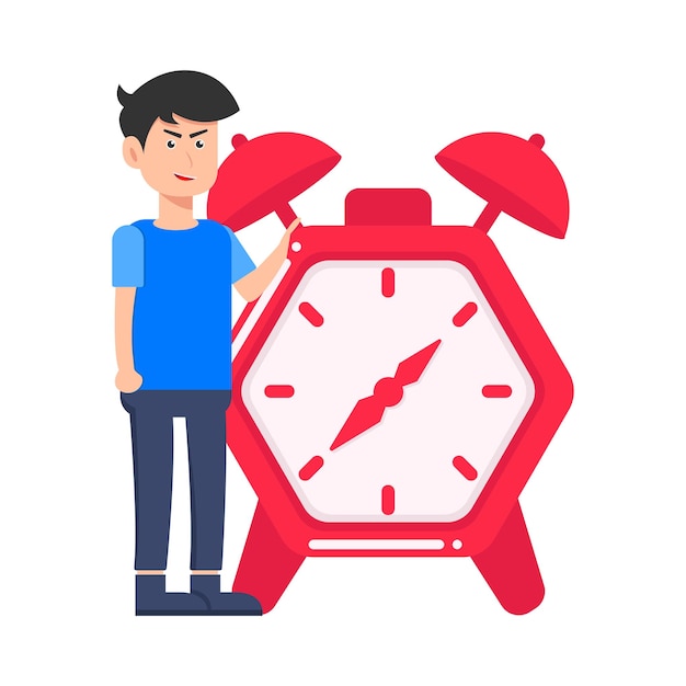 Vector illustration of clock