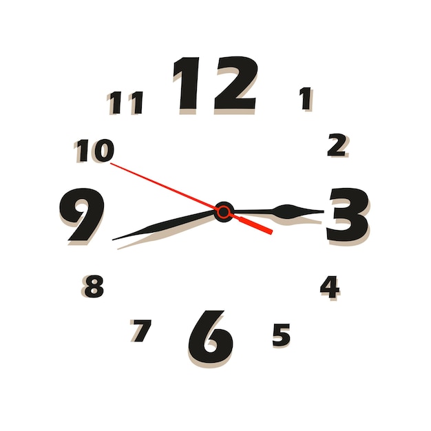 Vector illustration of clock