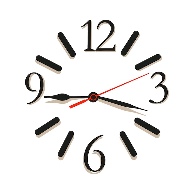 Vector illustration of clock