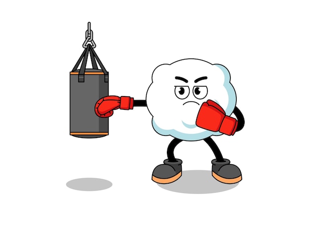 Illustration of cloud boxer