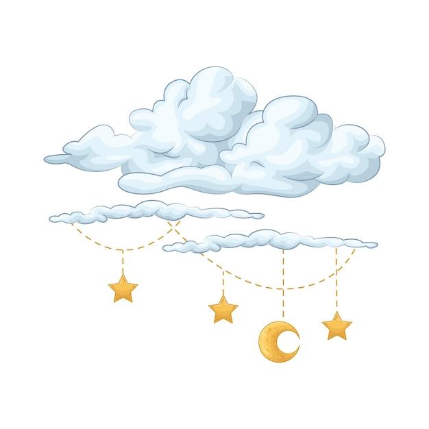 Vector illustration of cloud