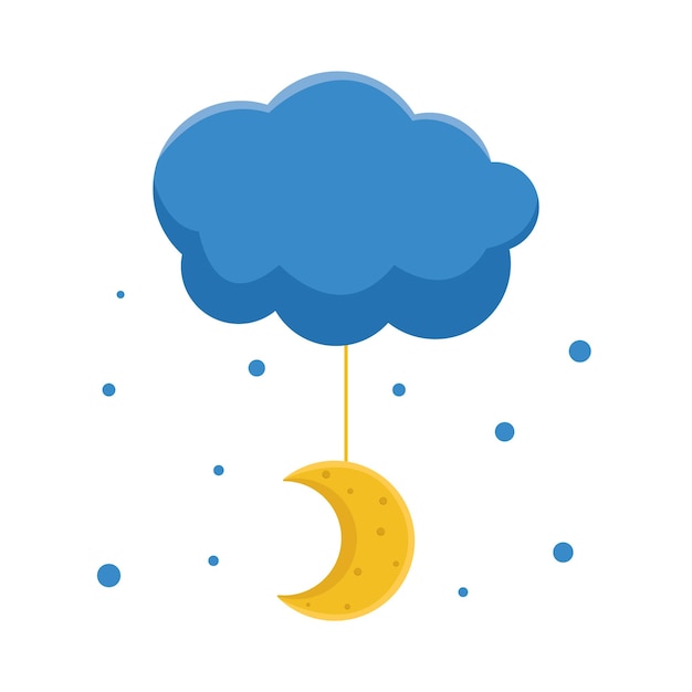 Vector illustration of cloud