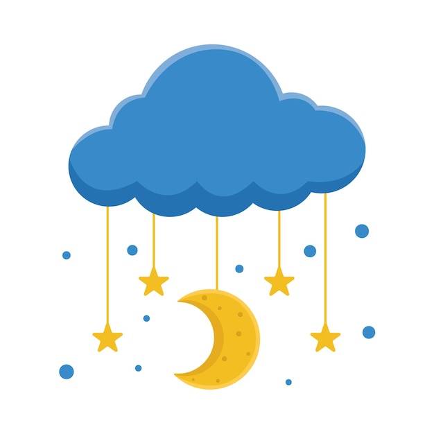 Vector illustration of cloud