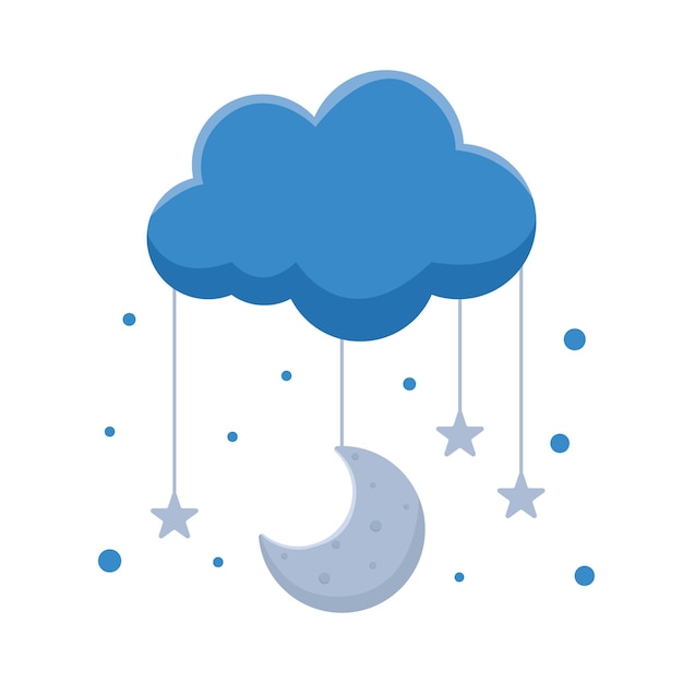 Vector illustration of cloud