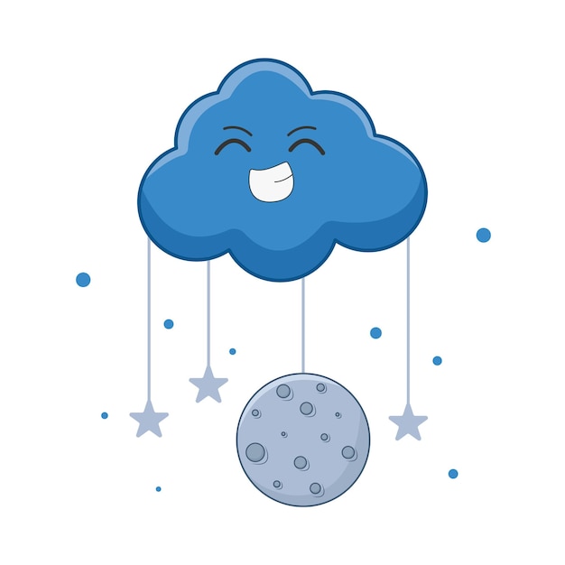 Vector illustration of cloud