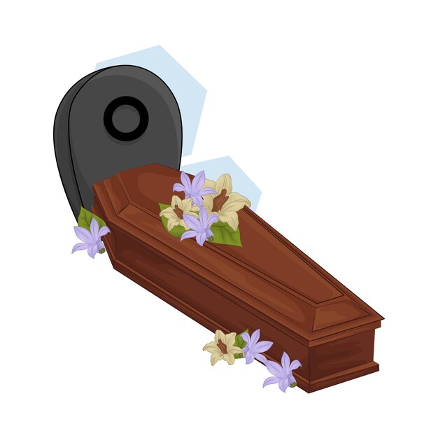 Illustration of coffin