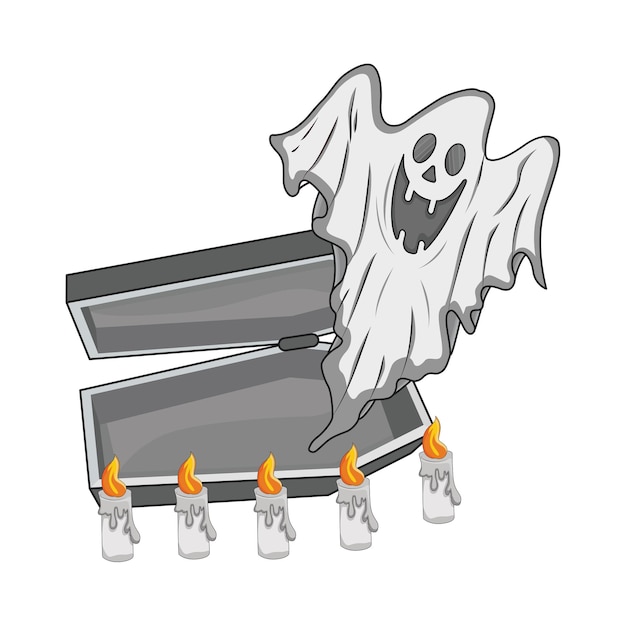 Vector illustration of coffin