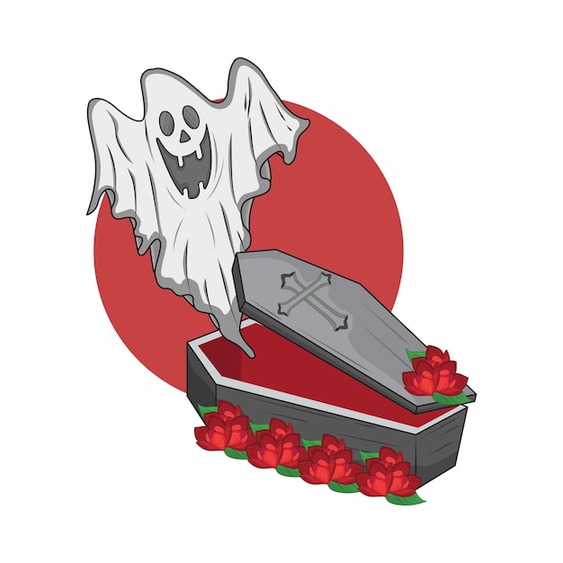 Vector illustration of coffin