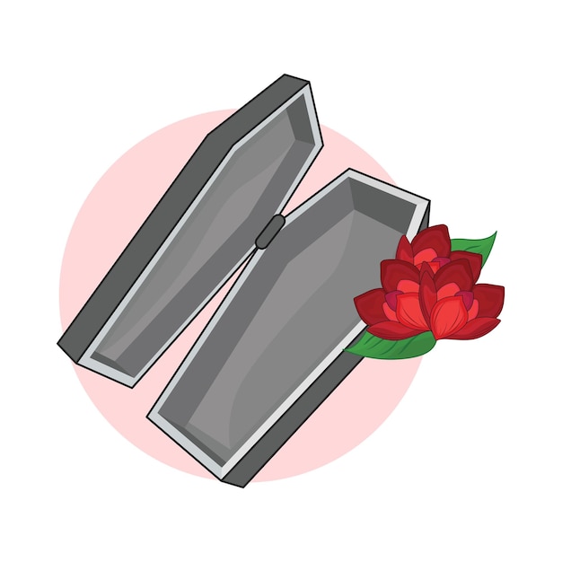 Illustration of coffin