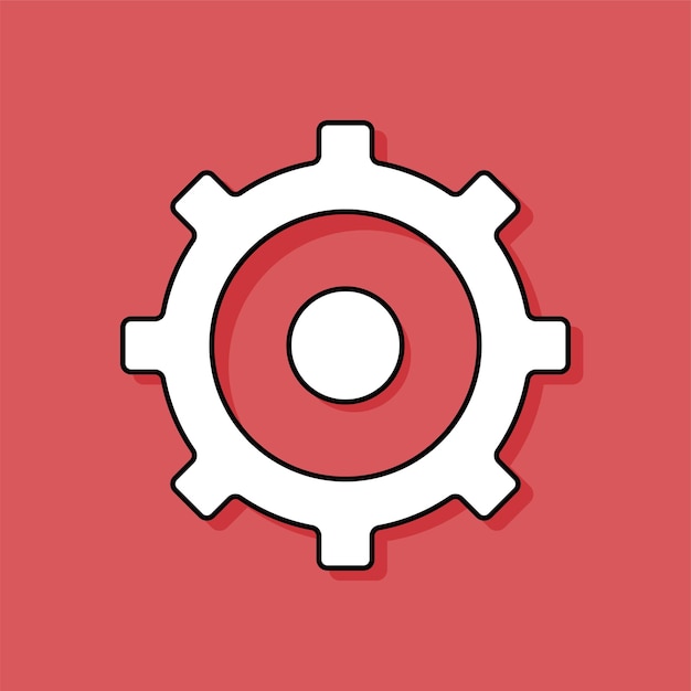 Vector illustration of a cogwheel