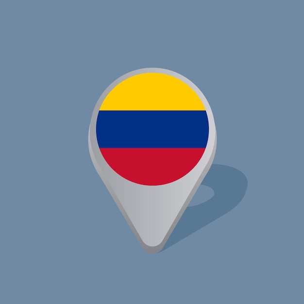 Illustration of colombia flag template