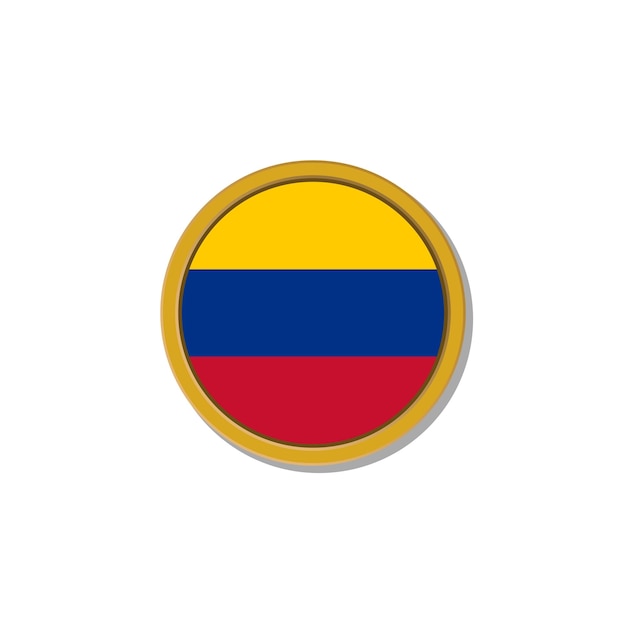 Vector illustration of colombia flag template