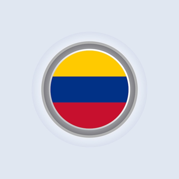 Vector illustration of colombia flag template