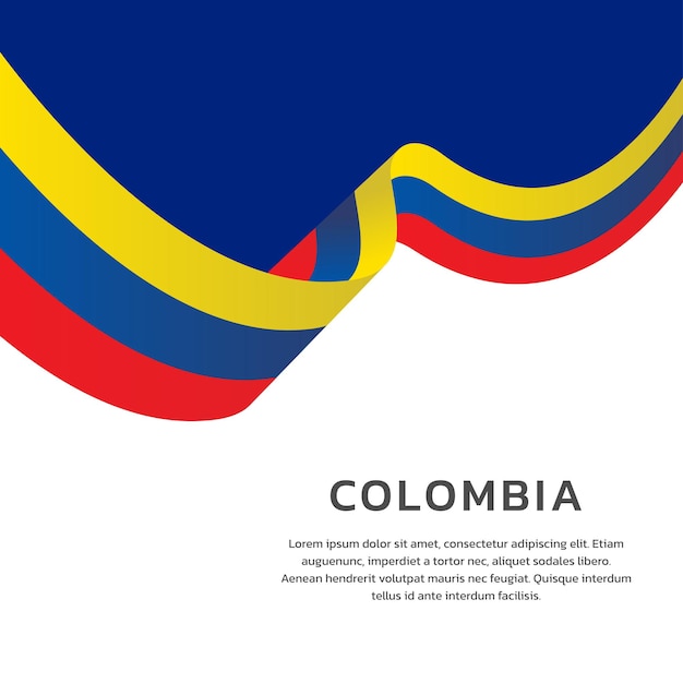 Illustration of Colombia flag Template