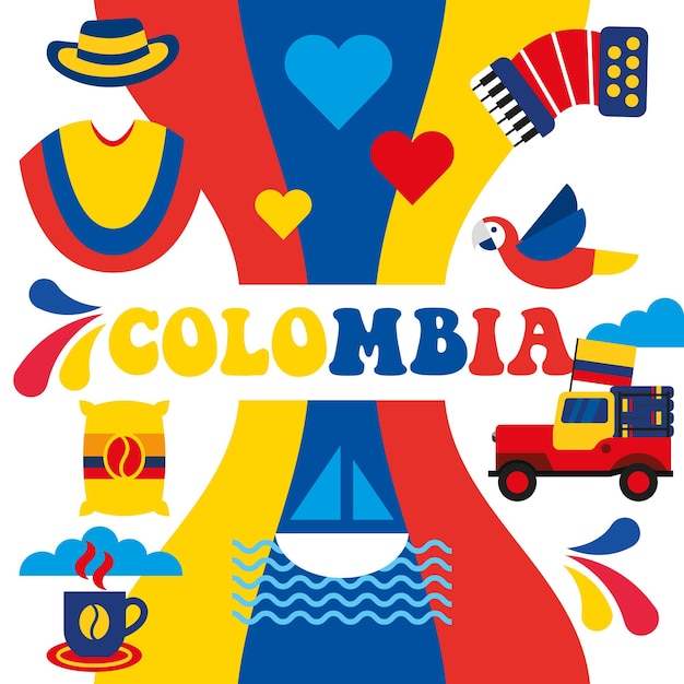 Vector illustration of colombia