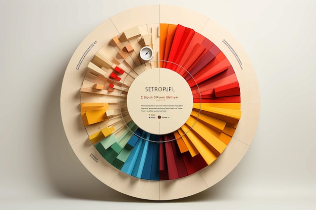 Illustration of color palette guide for print guide book for designer photographer and artists