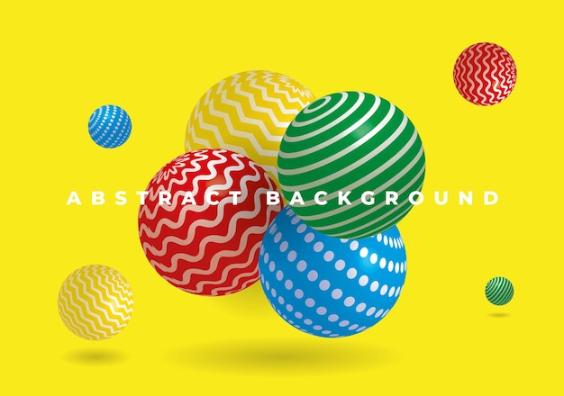 Illustration of colorful ball background template