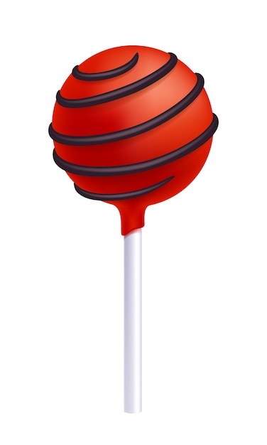 Vector illustration of colorful cake pop