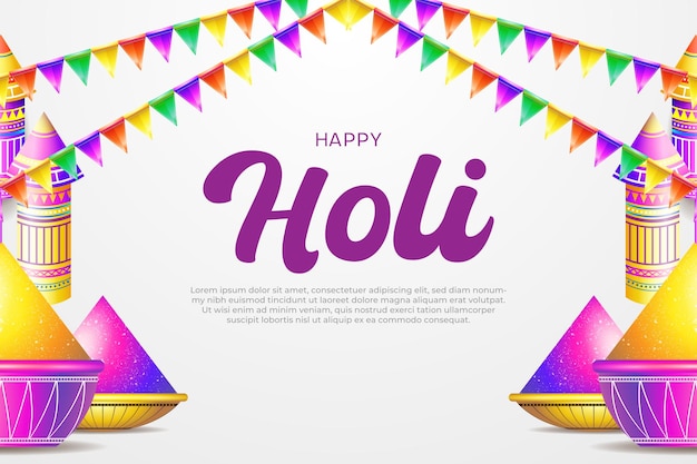 illustration of colorful Happy Holi background