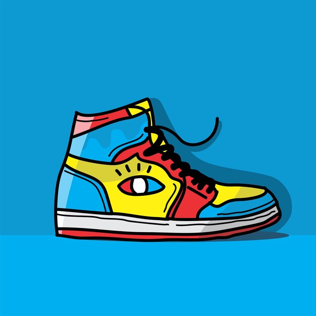 illustration of colorful shoes