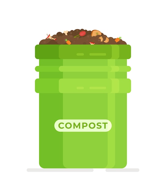 Illustration of compost bin