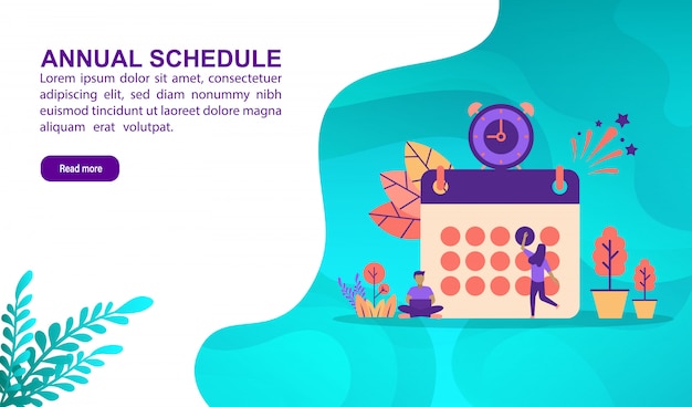 illustration concept of annual schedule