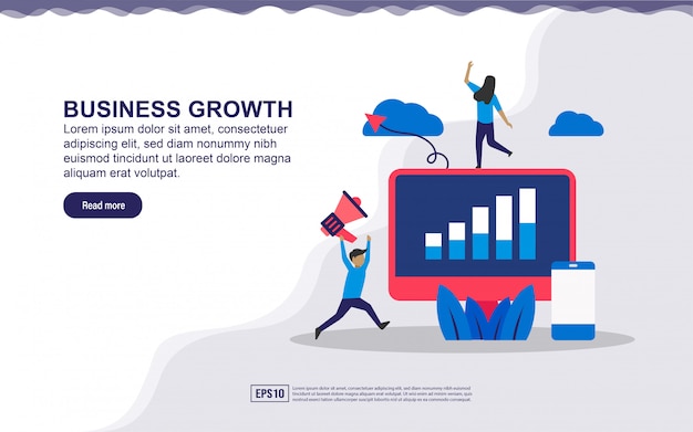 Illustration concept of business growth.