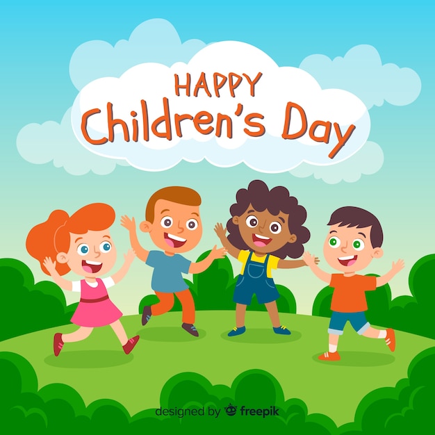 Illustration concept for childrens day