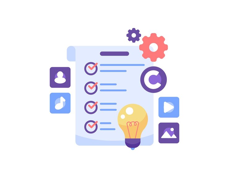 Vector illustration concept of copyright regulation or terms of agreement and license
