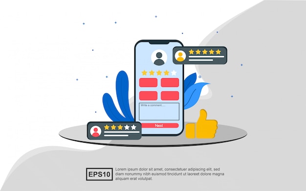 Illustration concept of customer stratification feedback.