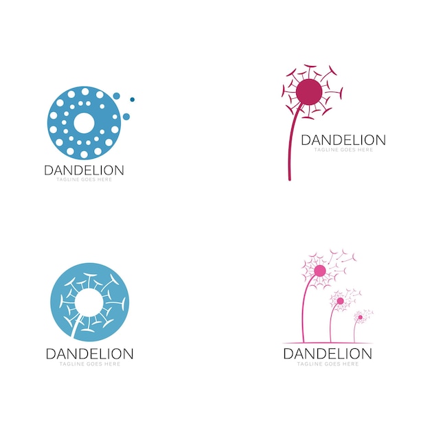 Illustration of concept dandelion vecto