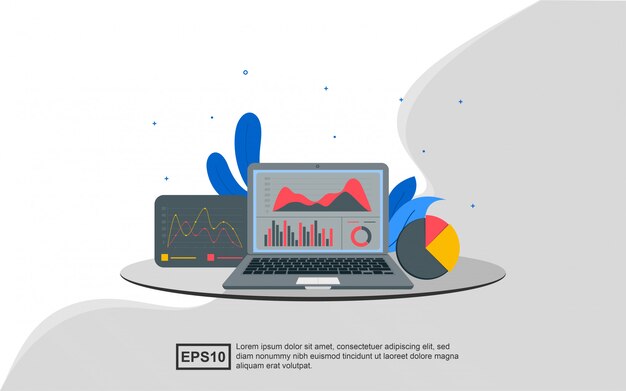 Illustration concept of data analysis