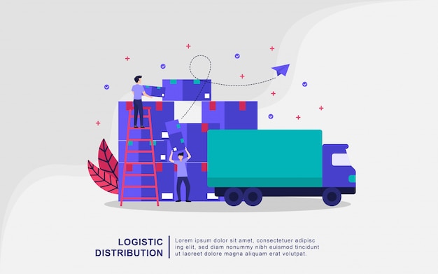 Illustration concept of logistics distribution