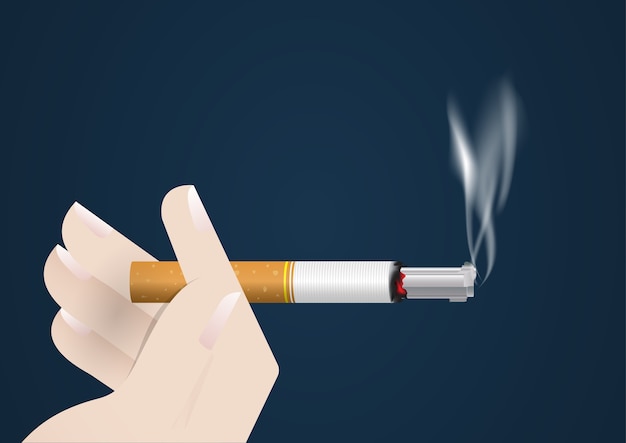 Vector illustration of concept no smoking day world.