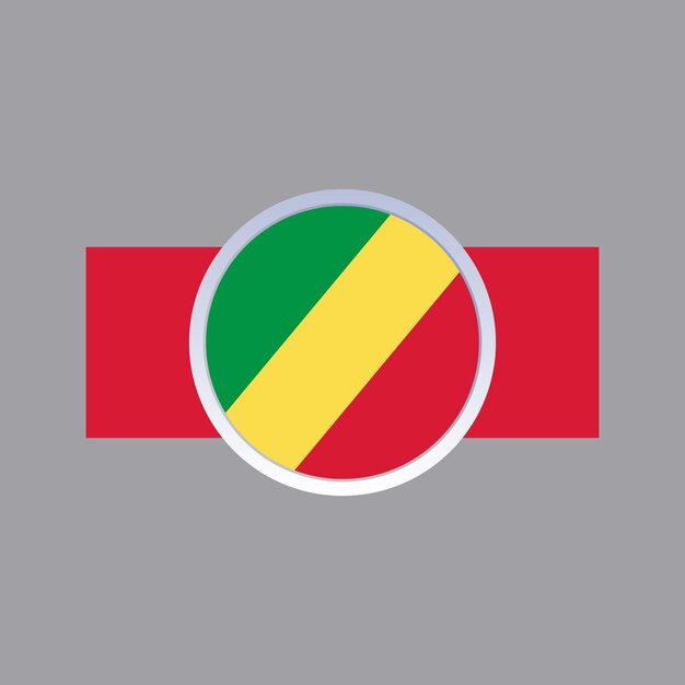 Vector illustration of congo flag template