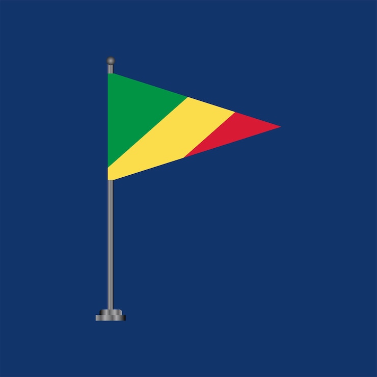 Vector illustration of congo flag template