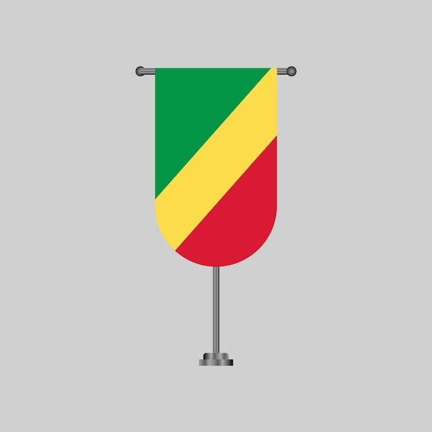 Illustration of Congo flag Template