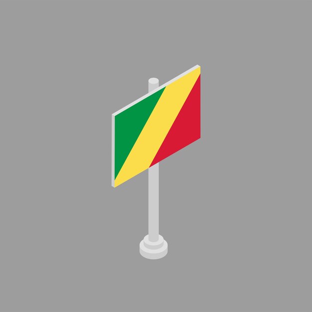 Vector illustration of congo flag template