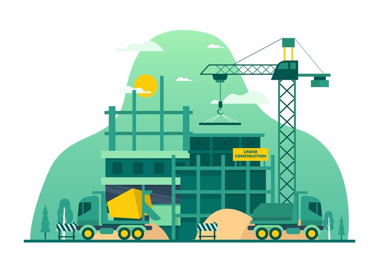 Vector illustration of construction real estate company