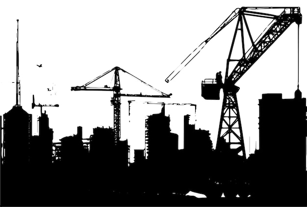 Illustration of a construction site